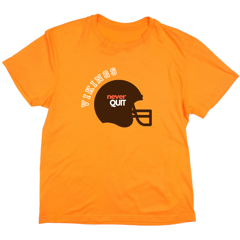 PV Vikings Never Quit Helmet Tee Youth