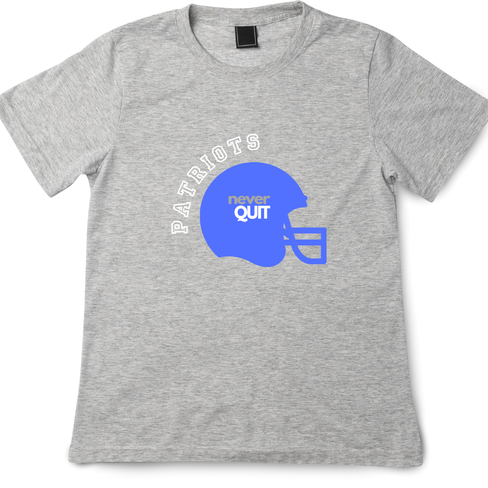 GV Patriots Helmet Never Quit Tee Youth