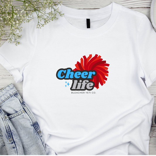 Cheer Life White Tee