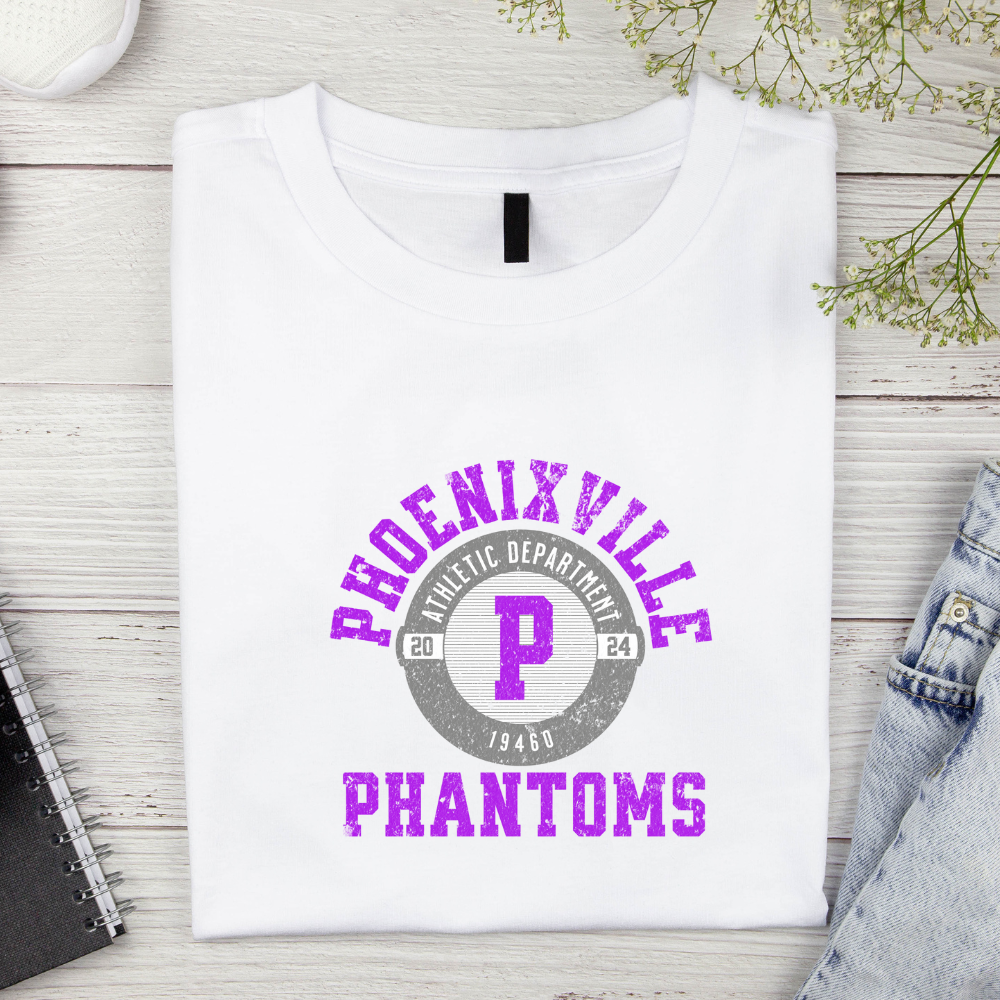 Phoenixville Athletic Dept White Tee Womens