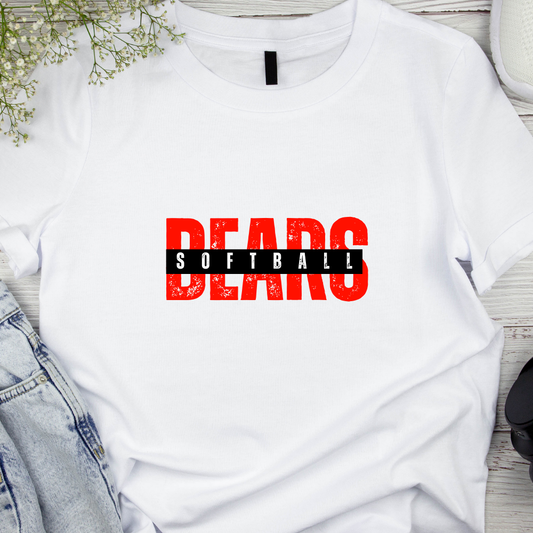 Bears Softball Classic T White