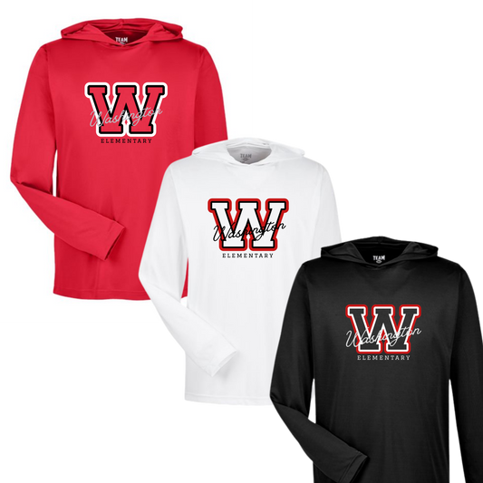 Washington Elementary Long Sleeve Performance Tee W/Hood