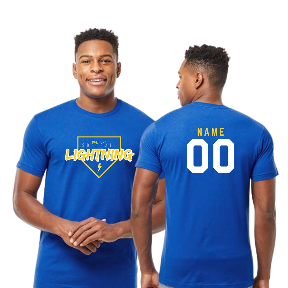 Deep Run Softball SS Unisex Cotton Tee Custom Name & Number HP