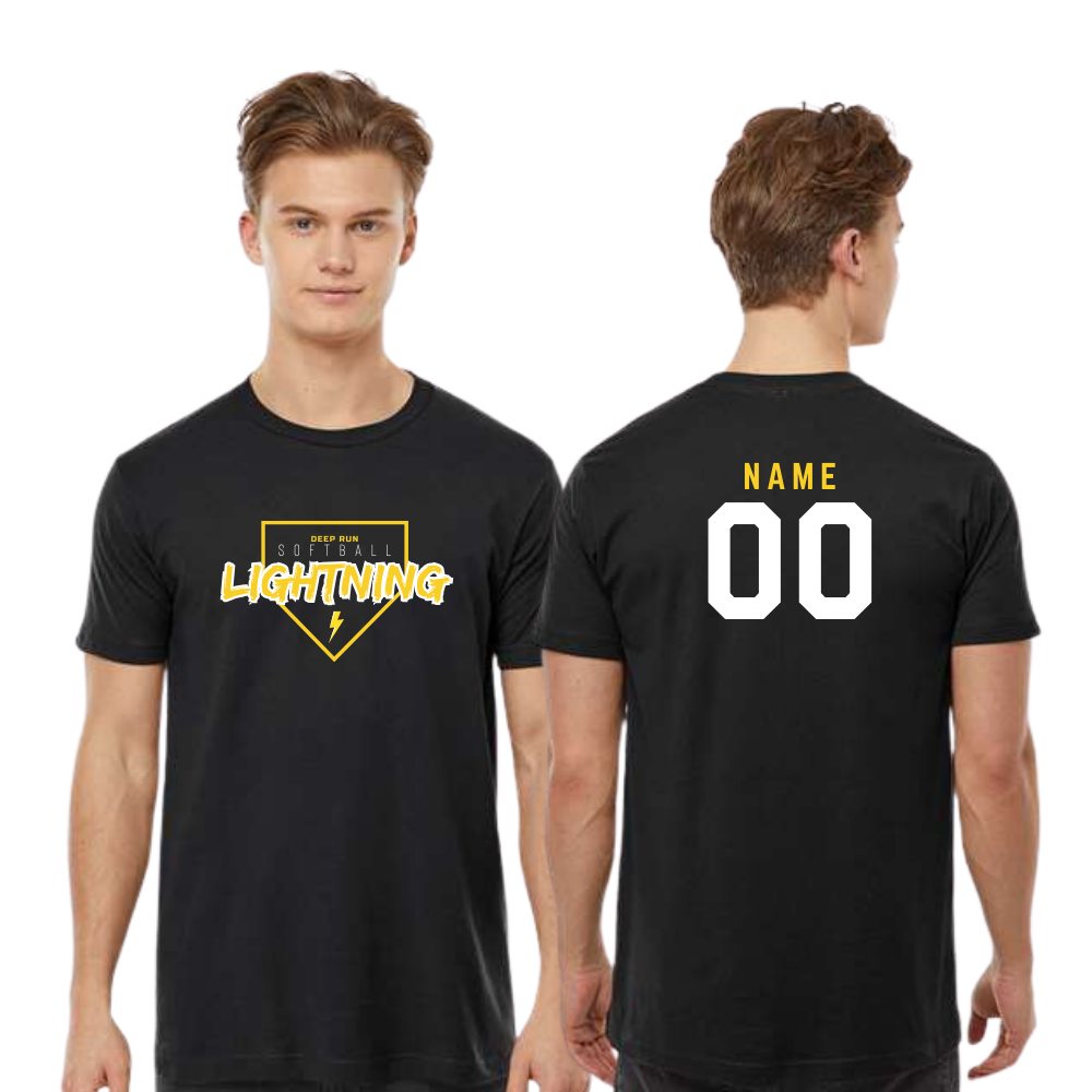 Deep Run Softball SS Unisex Cotton Tee Custom Name & Number HP