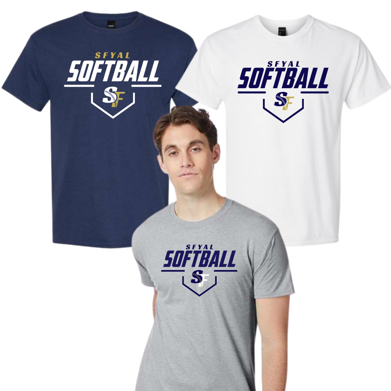 SFYAL Unisex Tri Blend Tee Level Up Softball