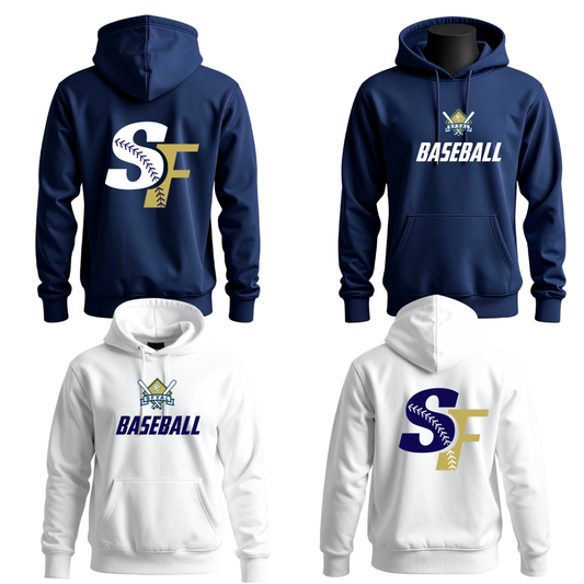 SFYAL Unisex Hoodie Warning Track  Back Print Baseball/Softball