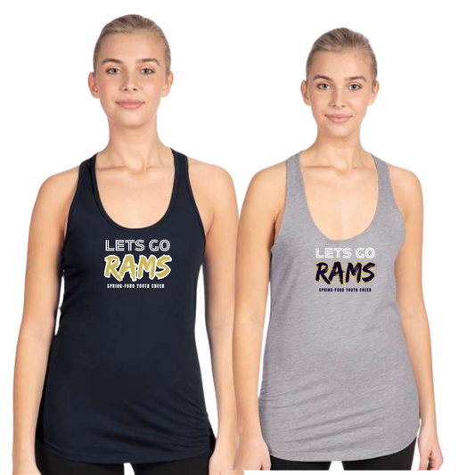 SFYFC Next Level Ladies Tank Top LGR Cheer