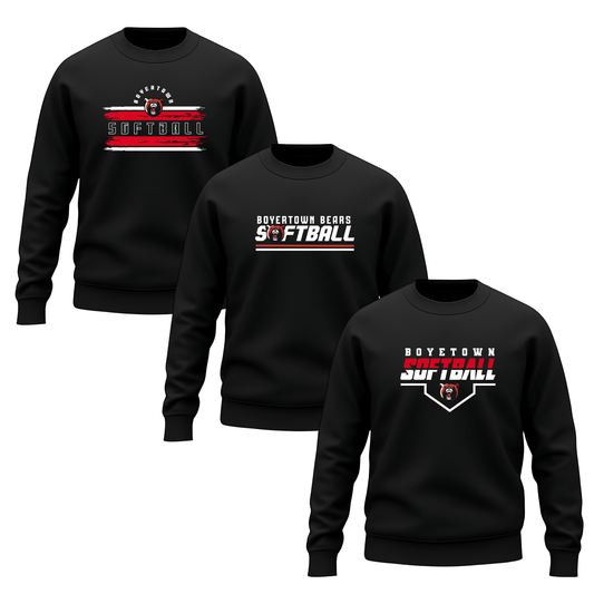 Boyertown MSW Softball Black Unisex Crewneck
