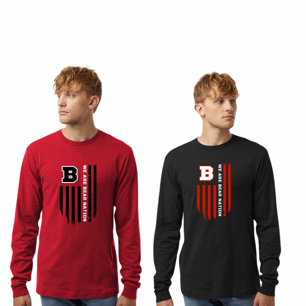 Boyertown Optimist Football LS Cotton Tee Unisex Bear Nation