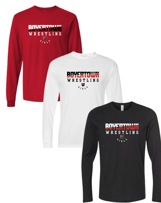 Boyertown Girls Wrestling LS Cotton Tee Varsity