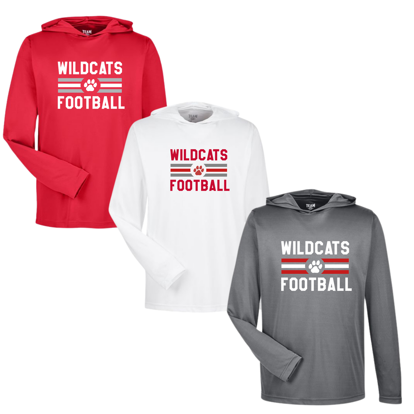 CYFO Wildcats LS Performance Tee With Hood - Iconic