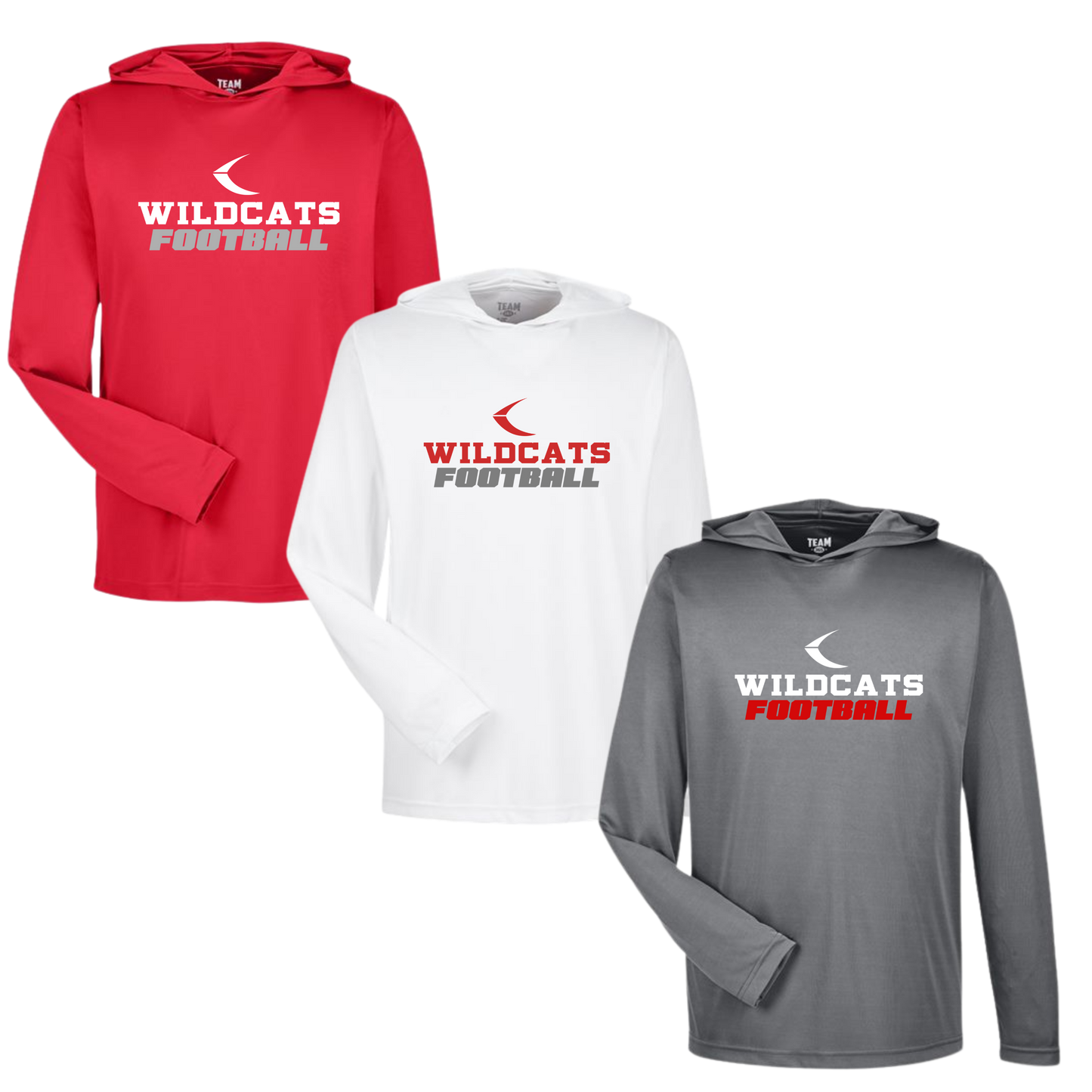 CYFO Wildcats LS Performance Tee With Hood - Cover 2