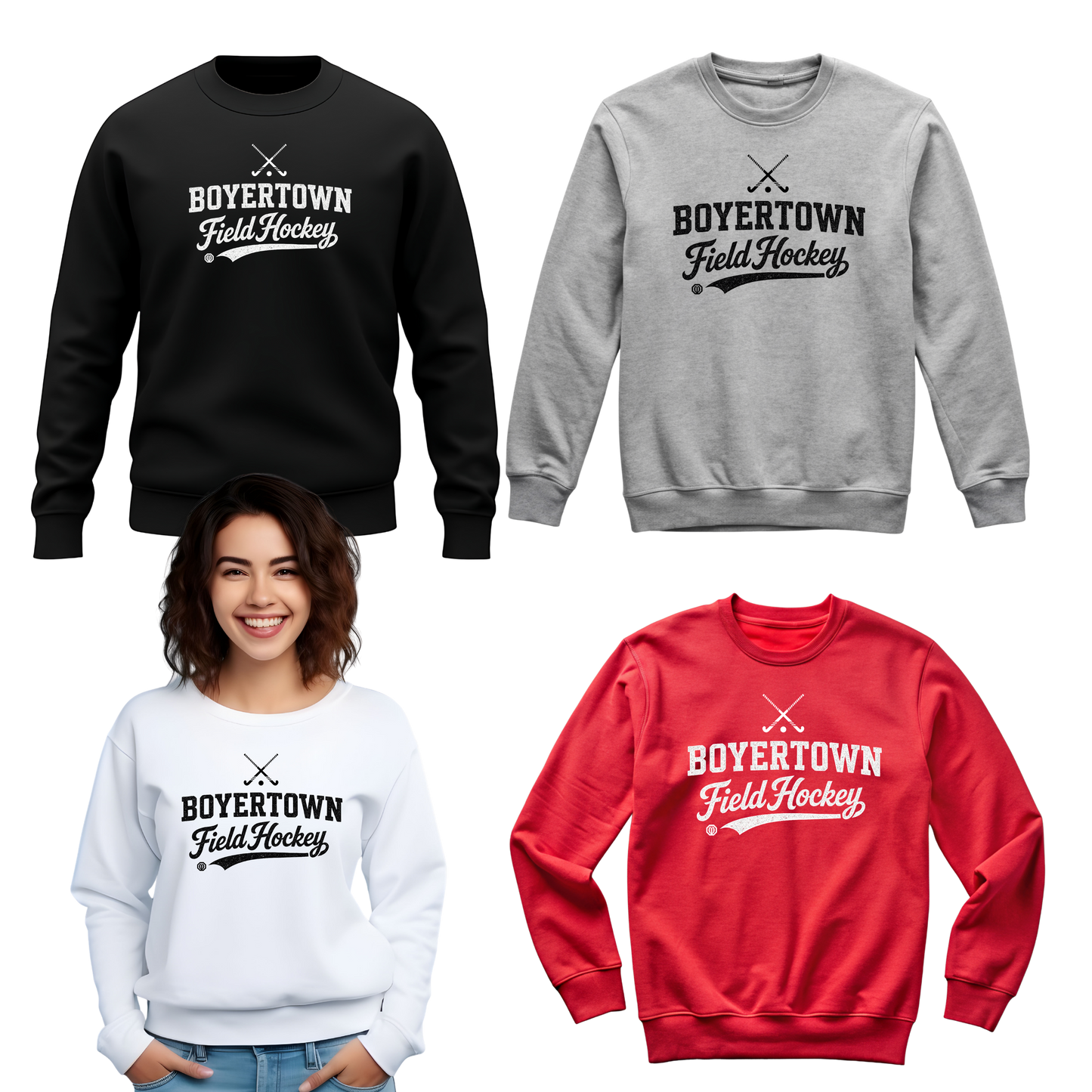 Boyertown Optimist Field Hockey Unisex Crewneck - Backstick