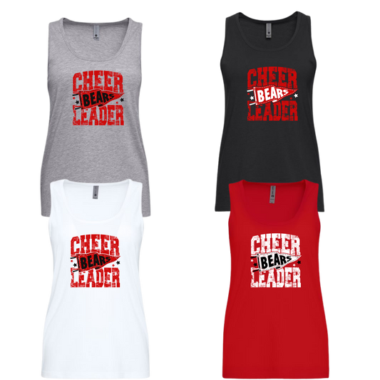 Bear Cheer Ladies Cotton Tank Top - Cheer Leader