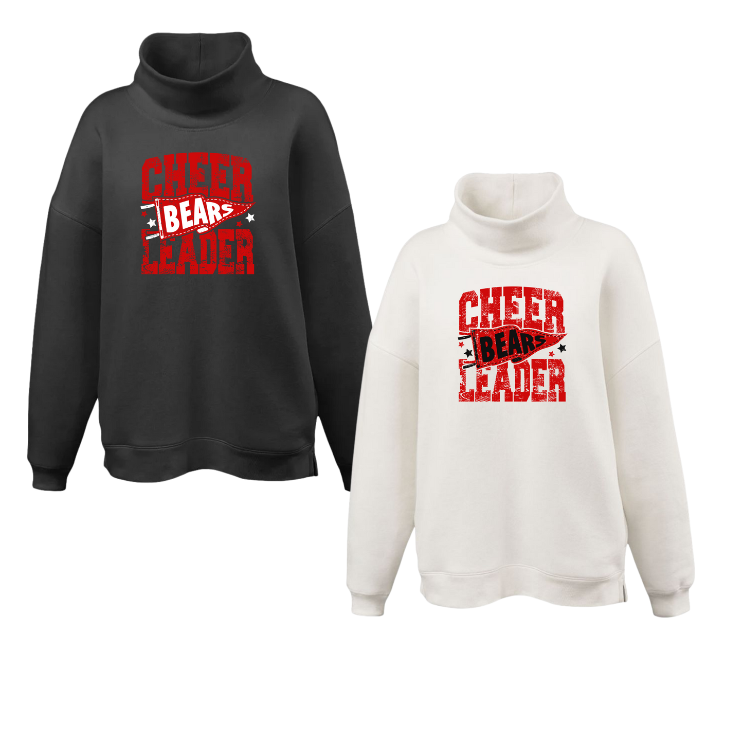 Bears Cheer Ladies Mockneck Crew - Cheer Leader