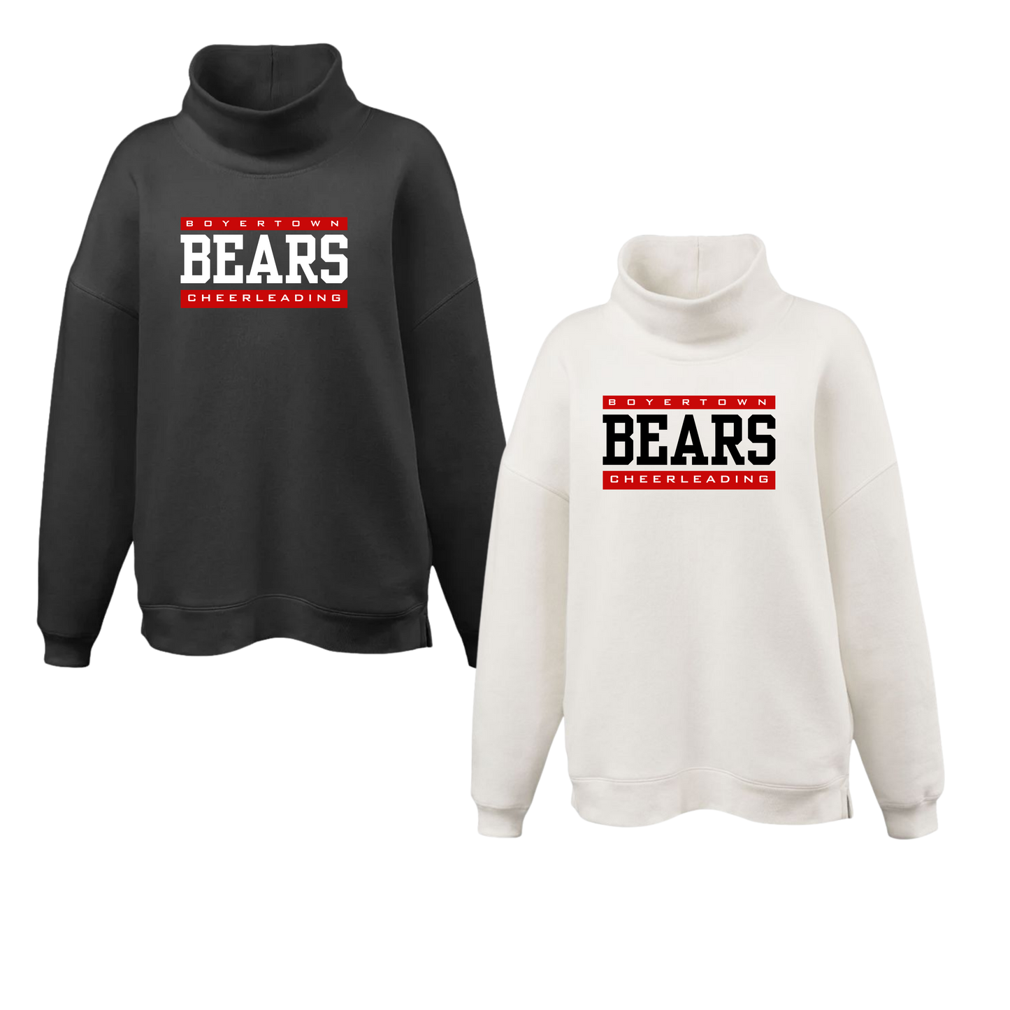 Bears Cheer Ladies Mockneck Crew - Bold
