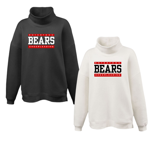 Bears Cheer Ladies Mockneck Crew - Bold