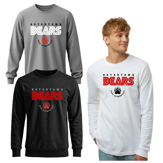 Earl Elementary Unisex Long Sleeve Cotton Tee BEARS
