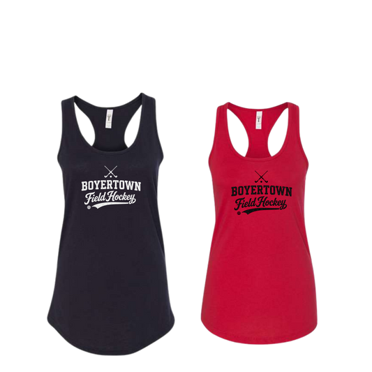 Boyertown Optimist Field Hockey Ladies Racerback Tank - Backstick