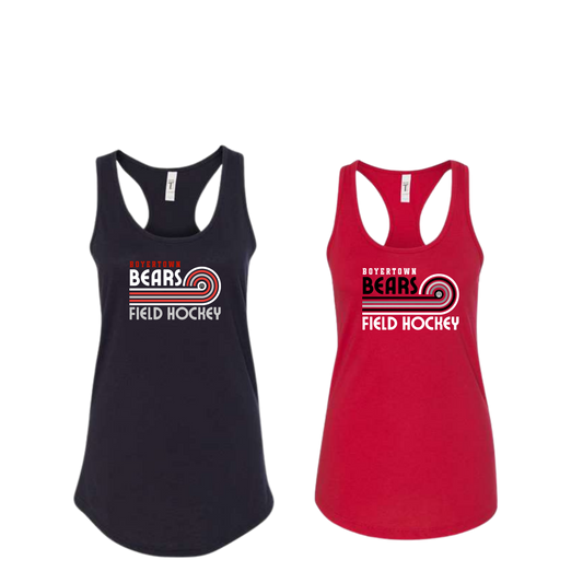 Boyertown Optimist Field Hockey Ladies Racerback Tank - Scoop