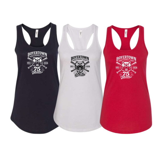 BMBL 75 Ladies Racerback Tees