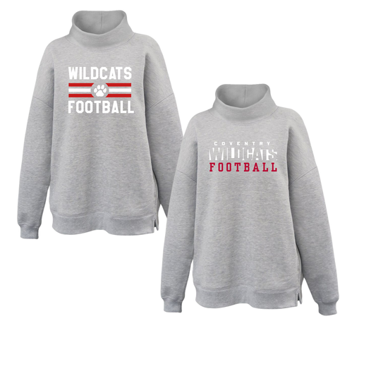 CYFO Wildcats Football Womens Oversized Mockneck