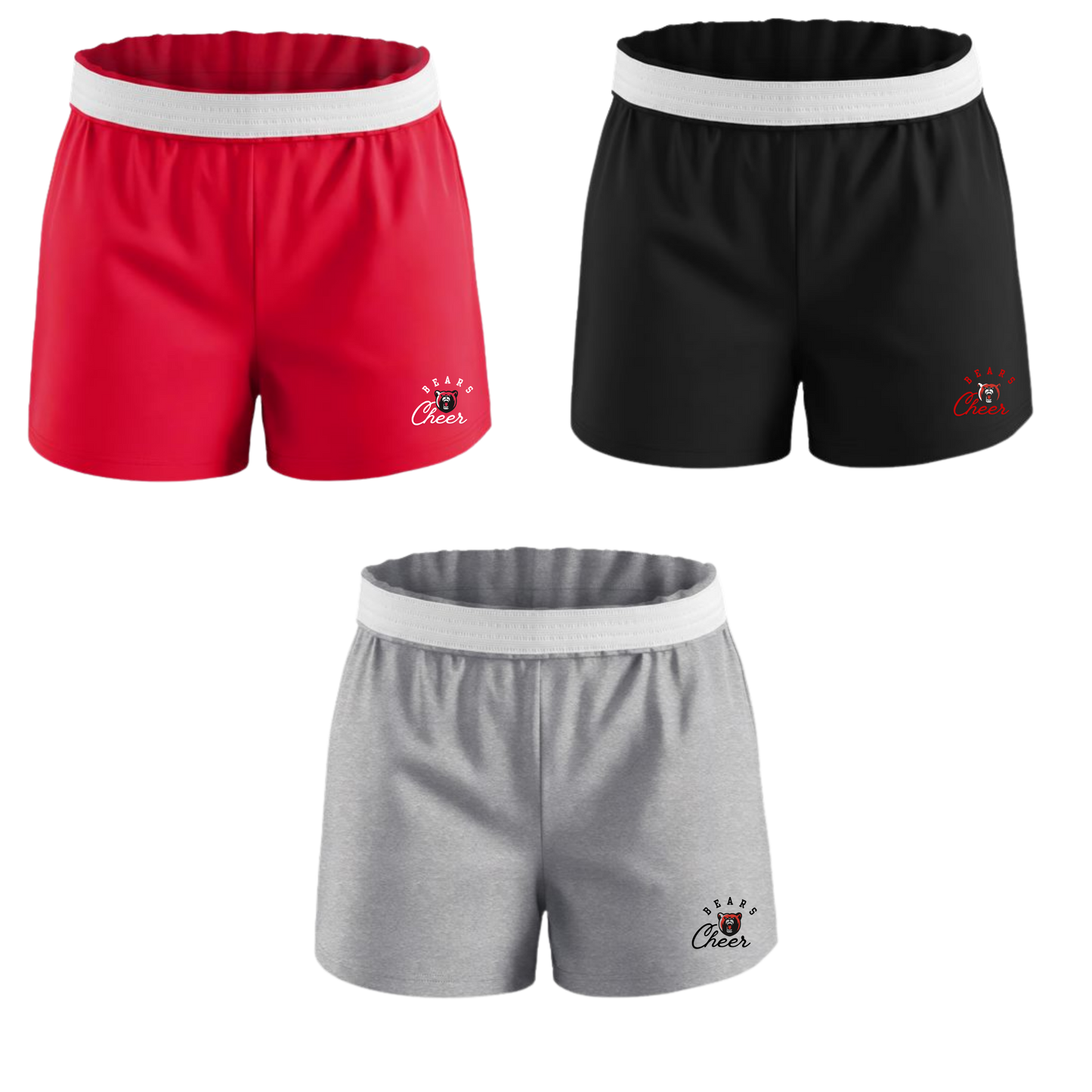 Bears Cheer Spirit Shorts Script