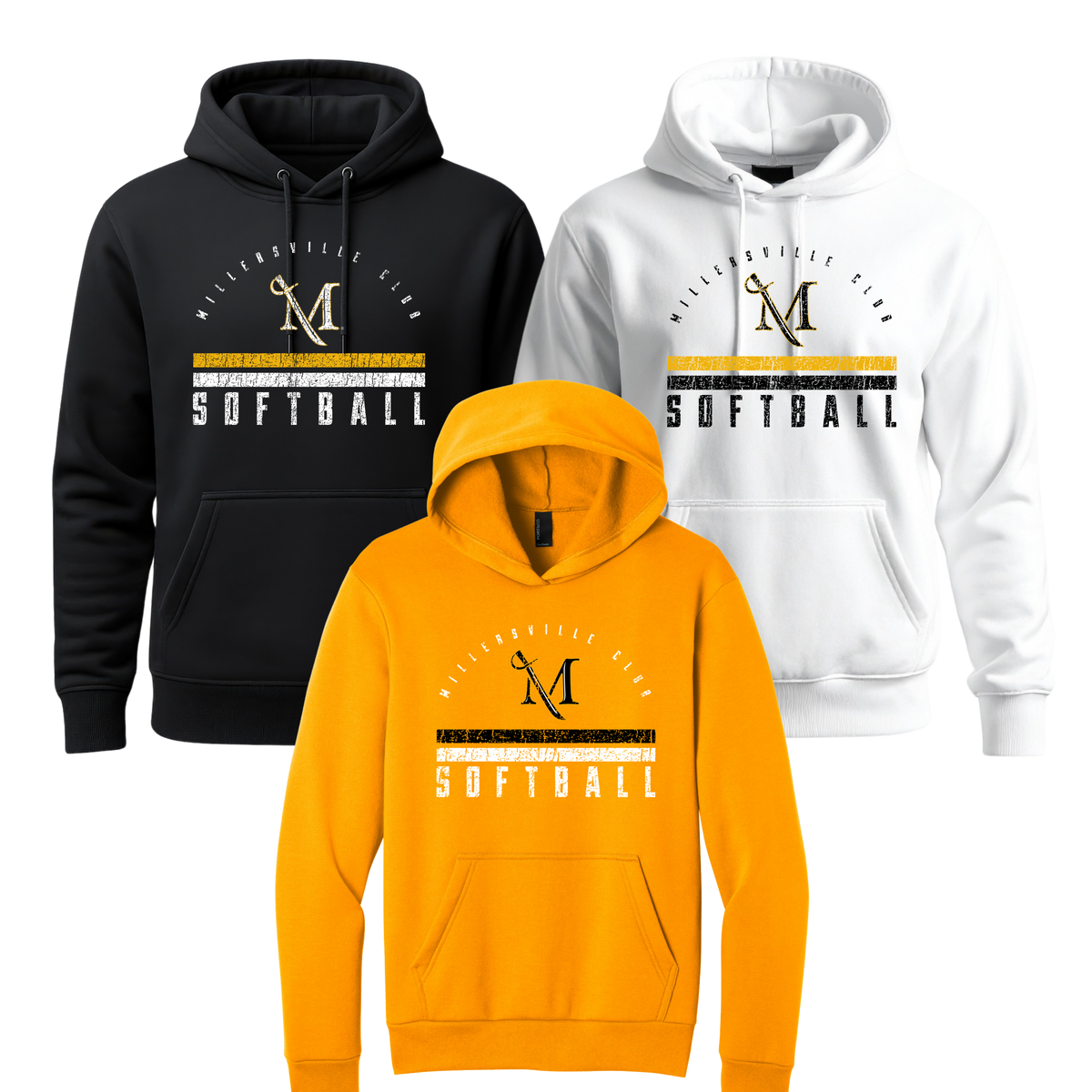 Millersville Club Softball Unisex Hoodie - Vintage