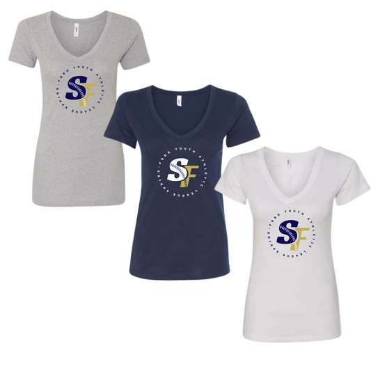 SFYAL Ladies Next Level V-Neck SF Circle