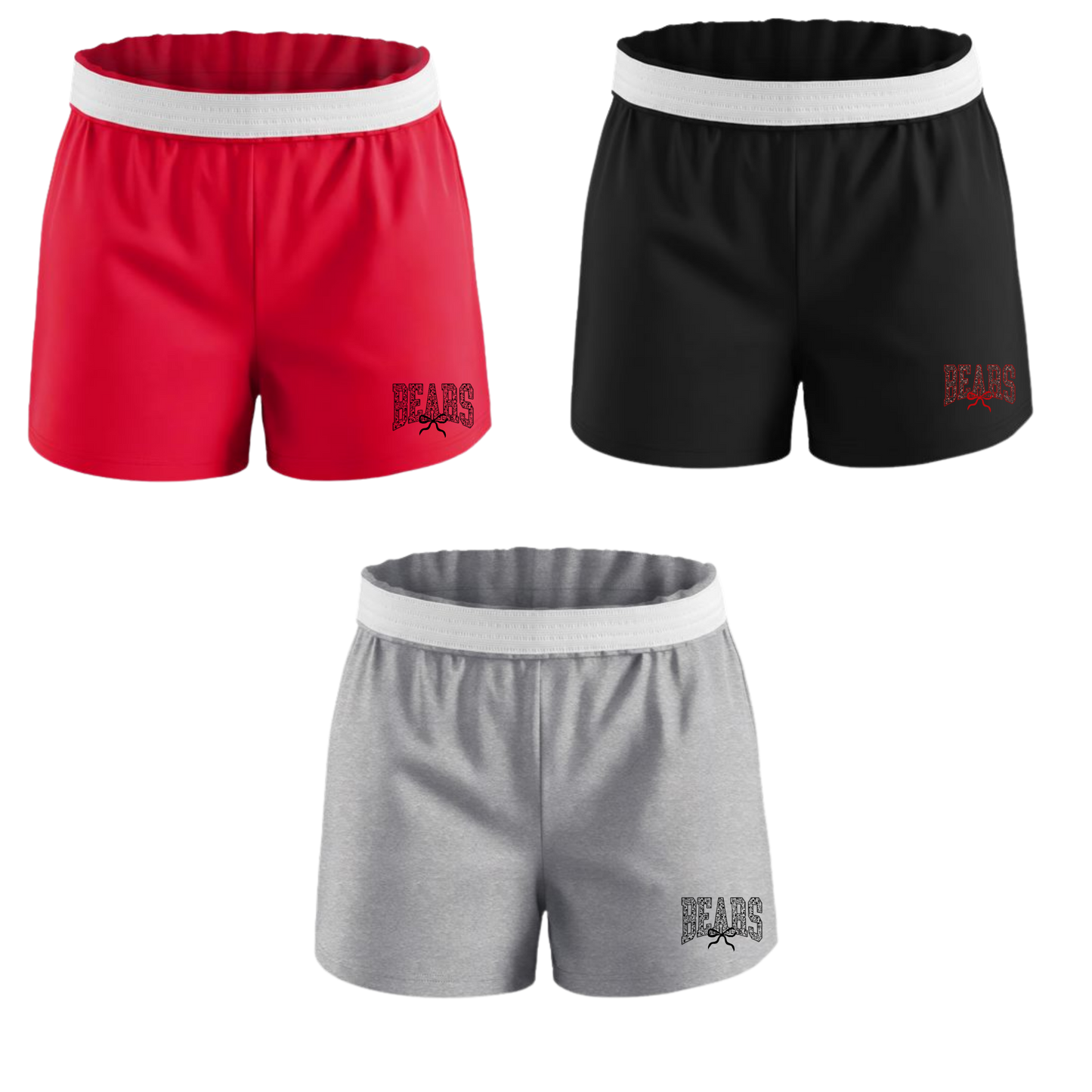 Bears Cheer Spirit Shorts Ribbon