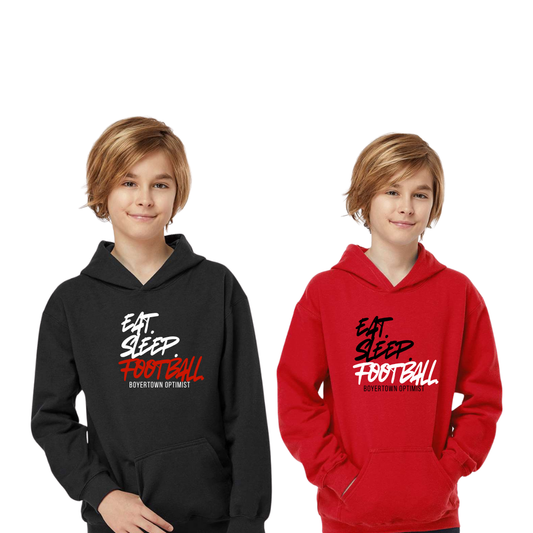 Boyertown Optimist Football Hoodie Eat Sleep