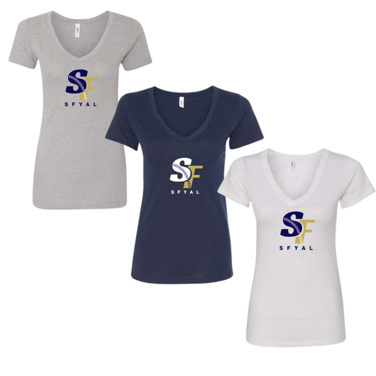 SFYAL Ladies Next Level V-Neck SF Icon