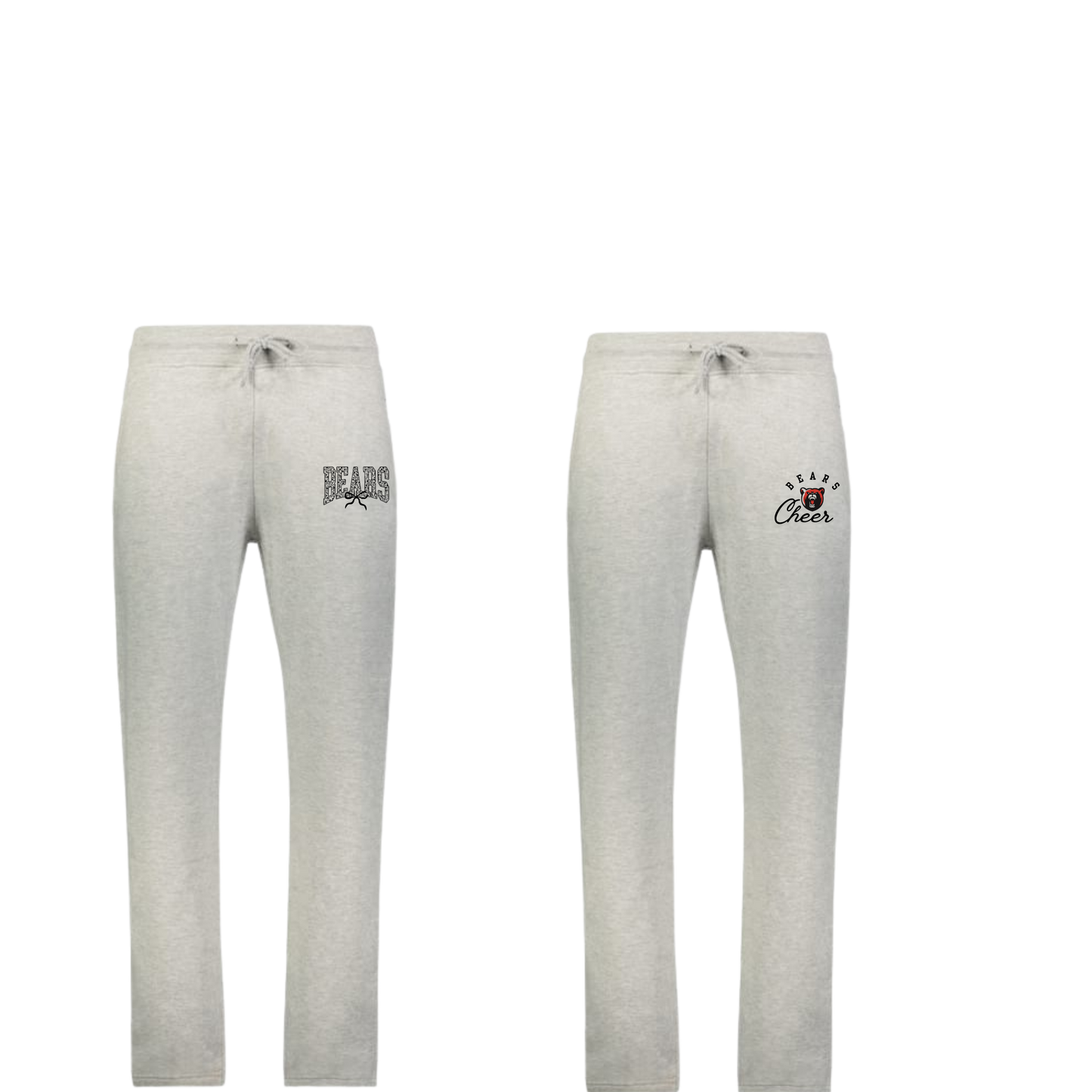 Bears Cheer Ladies Open Bottom Sweatpants