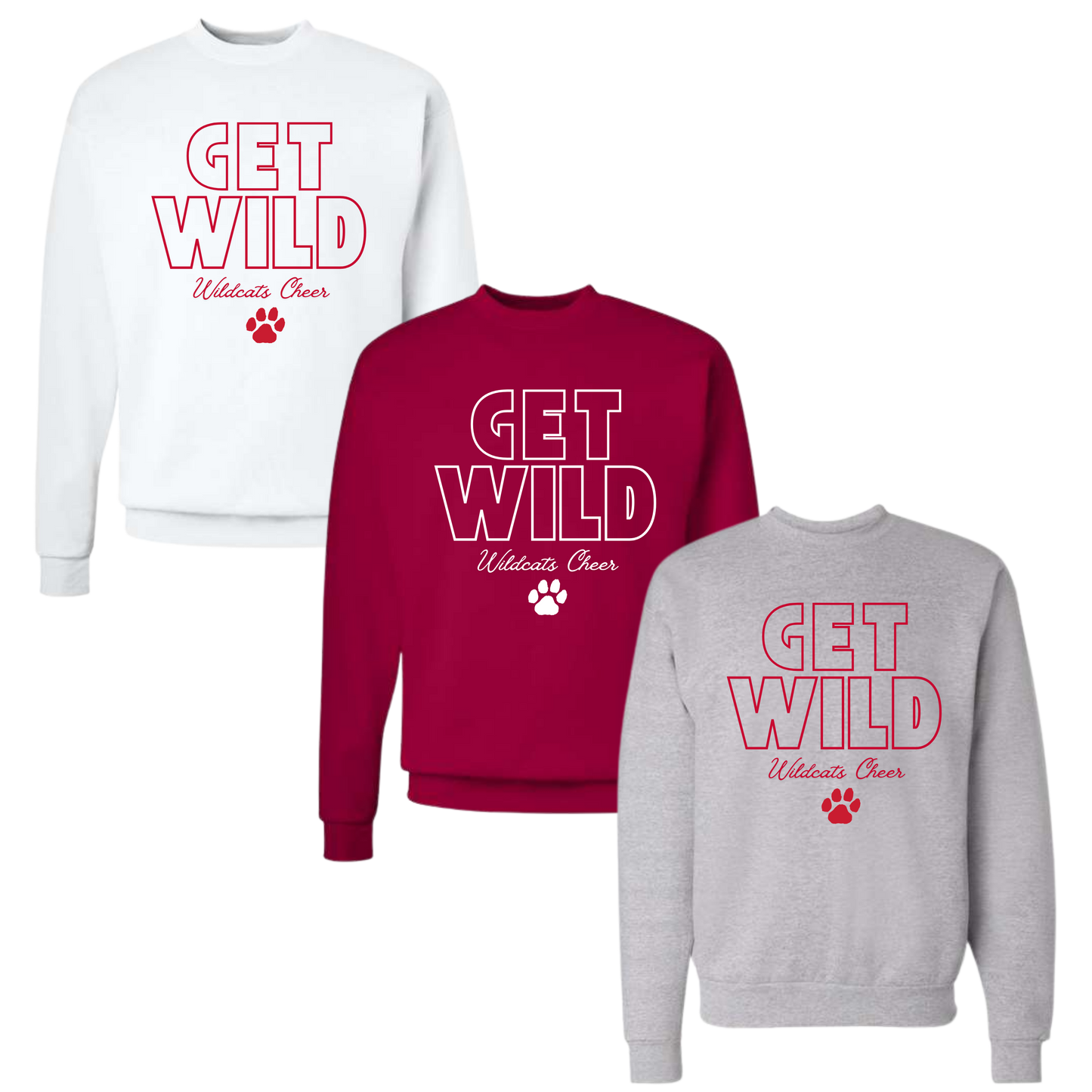 CYFO Wildcats Cheer Unisex Crewneck - Get Wild