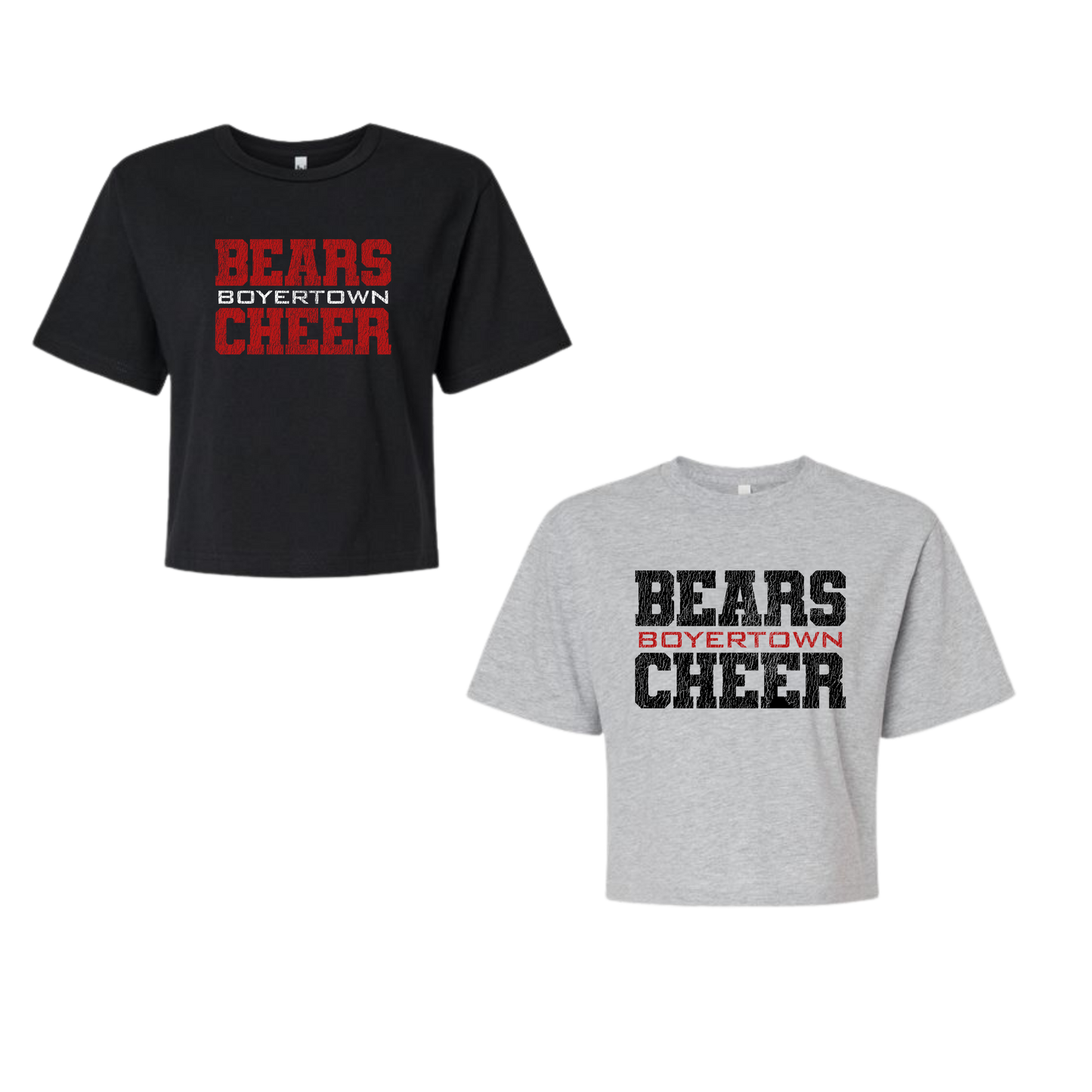 Bears Cheer Boxy Fit Mid Cut Tee - Cheer Stacked
