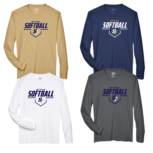SFYAL Long Sleeve Dri Fit Tee Unisex Level Up Softball