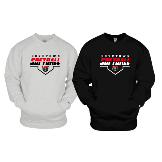 Boyertown MSW Softball Unisex Crewneck With Front Pouch Pocket