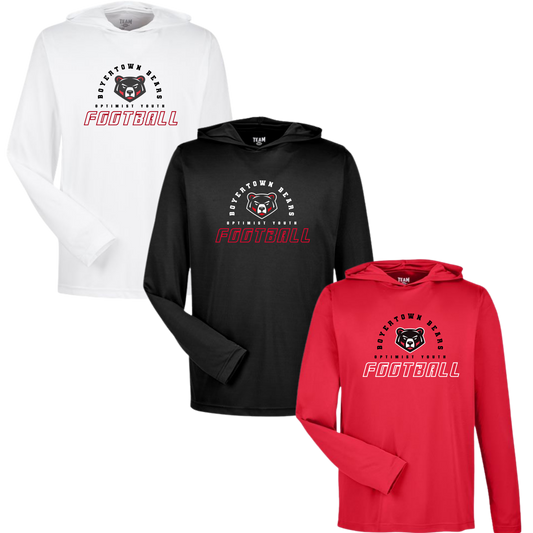 Boyertown Optimist Football Unisex Hooded Performance LS Tee - First Down