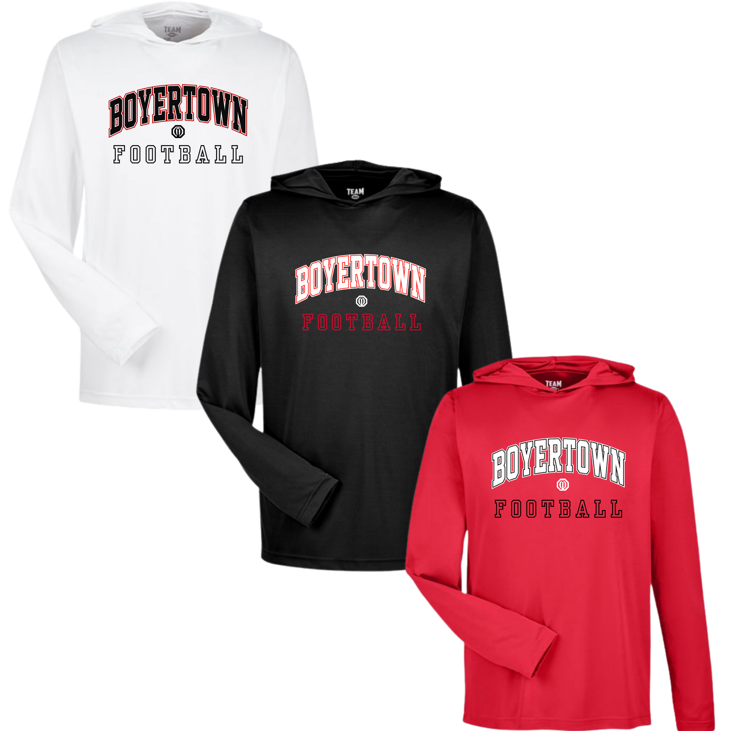 Boyertown Optimist Football Unisex Hooded Performance LS Tee - Classic