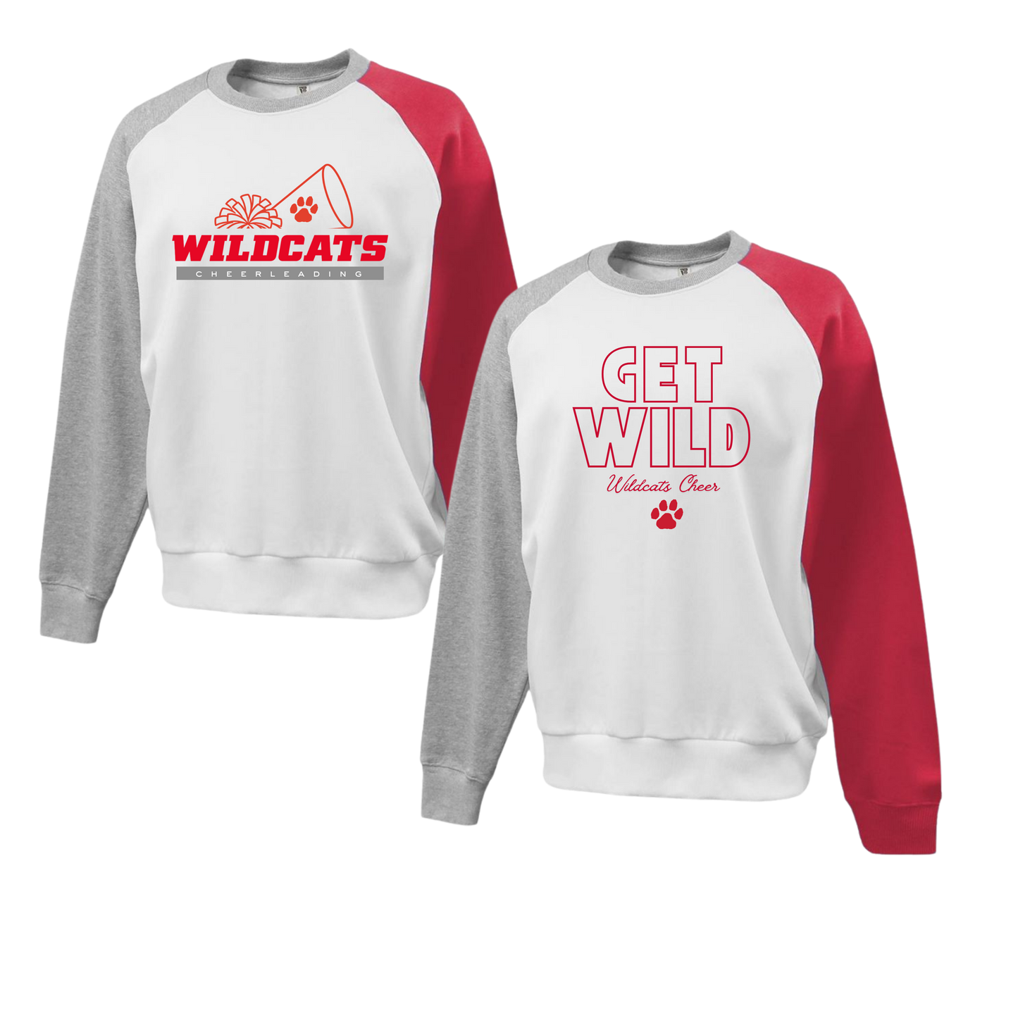 CYFO Wildcats Cheer Colorblock Crewneck (