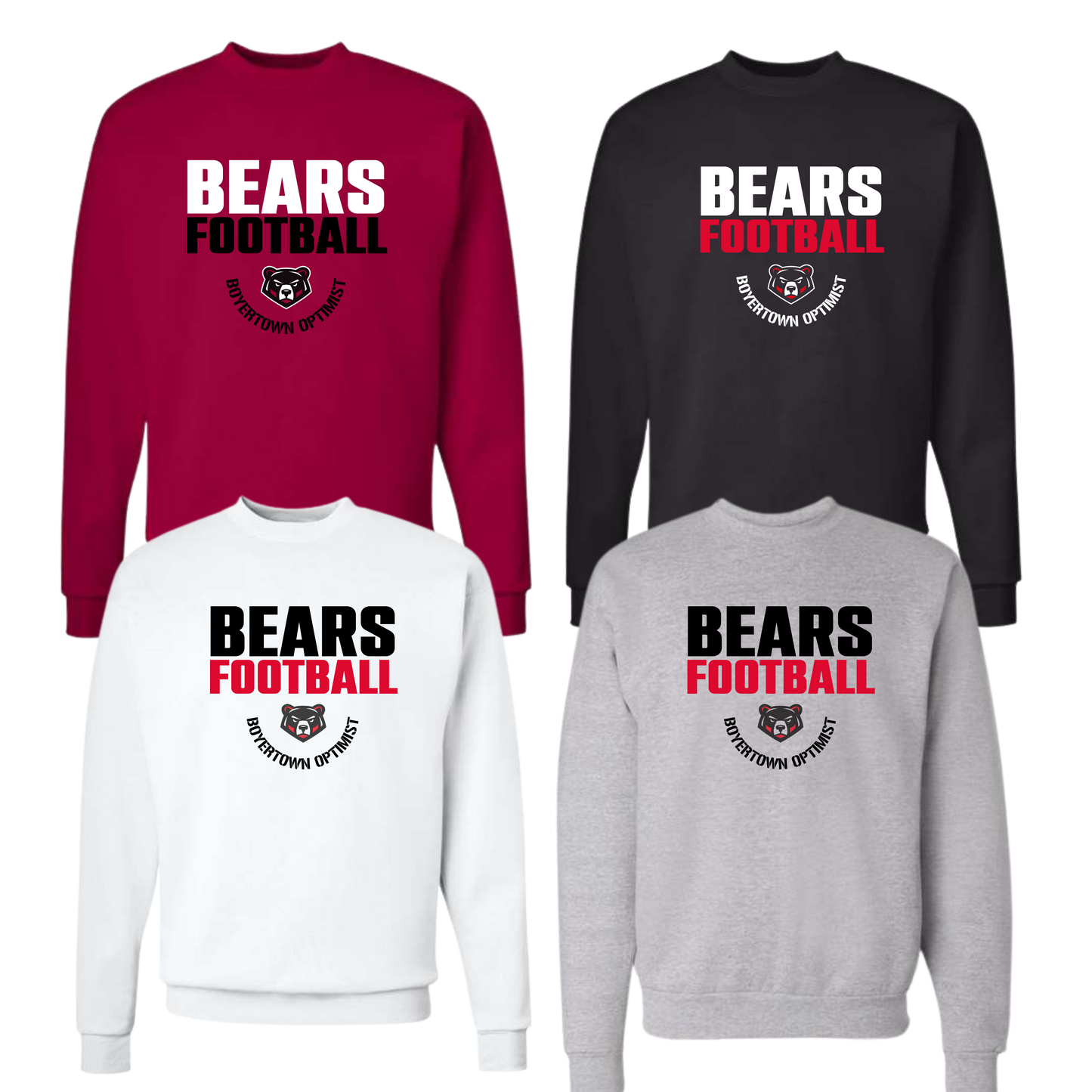 Boyertown Optimist Football Unisex Crewneck Sweatshirt -  Dominate