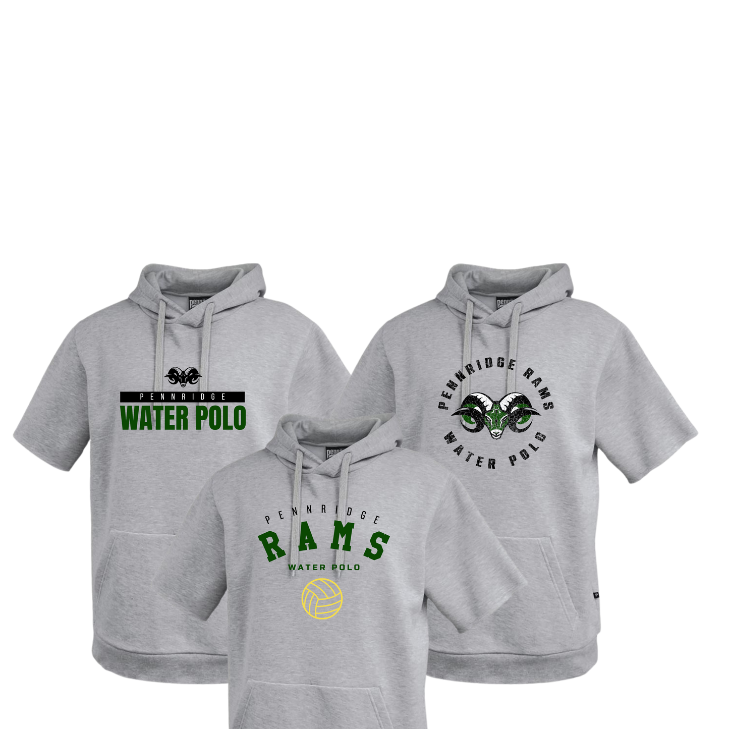 Pennridge Water Polo Short Sleeve  Fleece Hoodie