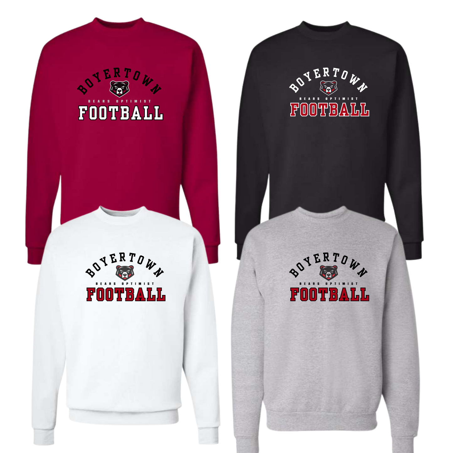Boyertown Optimist Football Unisex Crewneck Sweatshirt - Cover 1