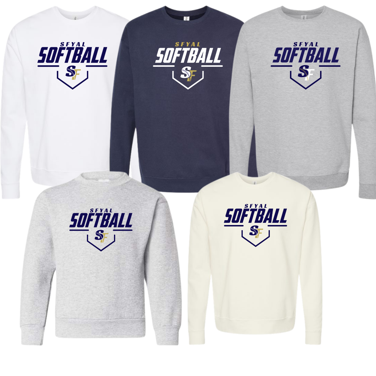 SFYAL Unisex Crewneck Level Up Softball