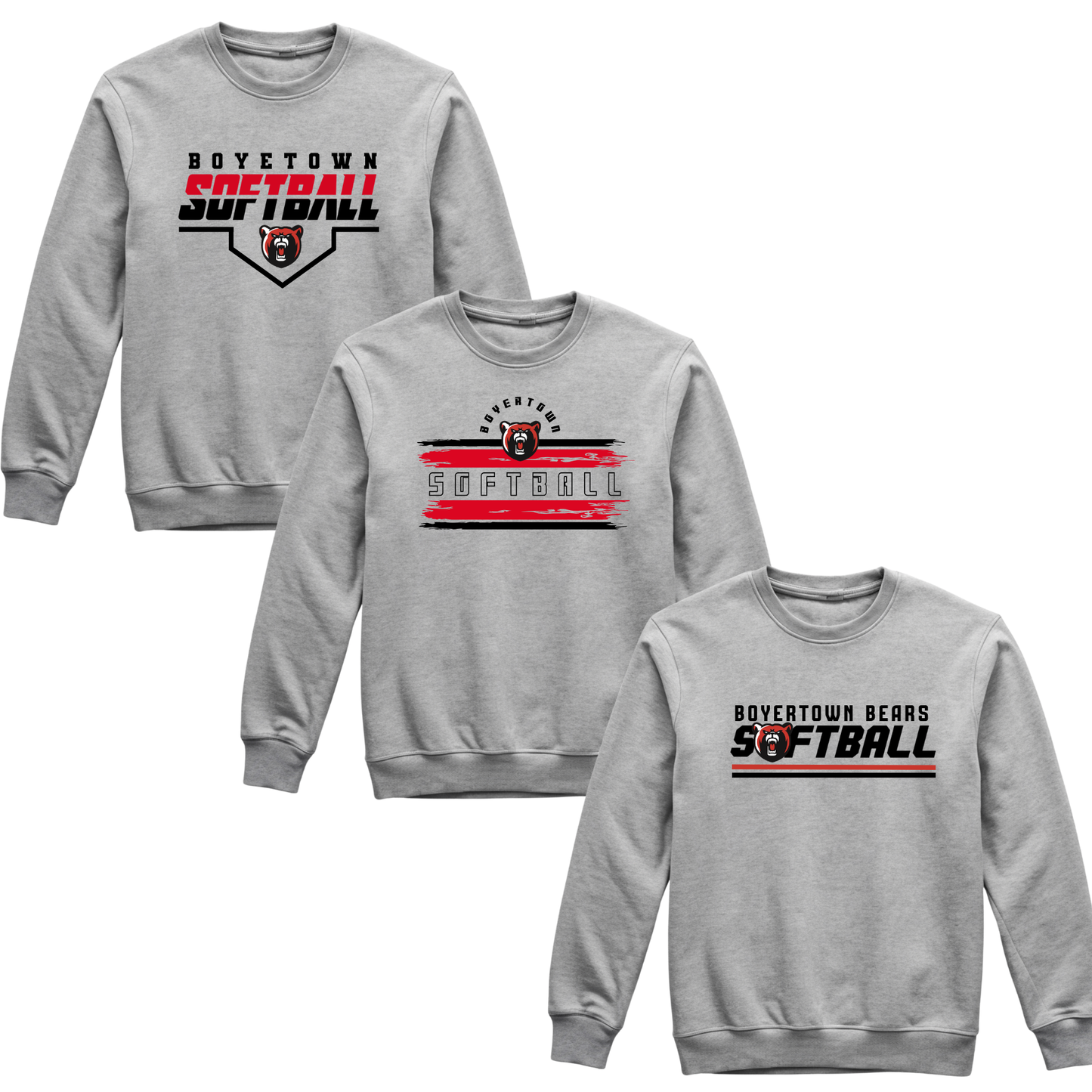 Boyertown MSW Softball Grey Unisex Crewneck