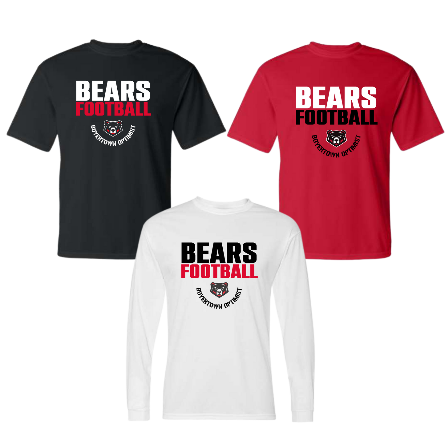 Boyertown Optimist Football Dri Fit Apparel Long Sleeve & Short - Dominate