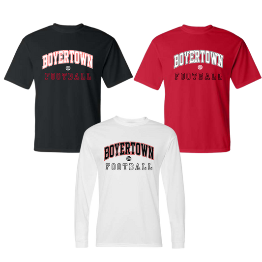 Boyertown Optimist Football Dri Fit Apparel Long Sleeve & Short - Classic