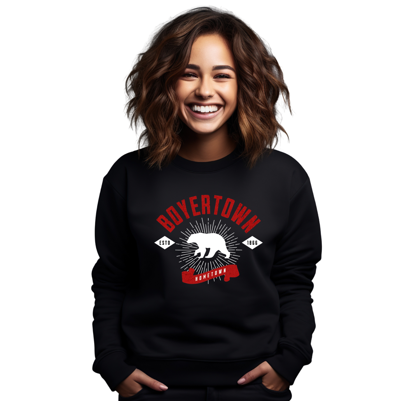 BYA-Boyertown Hometown Crewneck Black