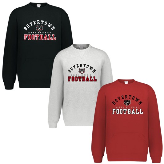 Boyertown Optimist Football Unisex Crewneck With Pouch Pockets - Cover 1