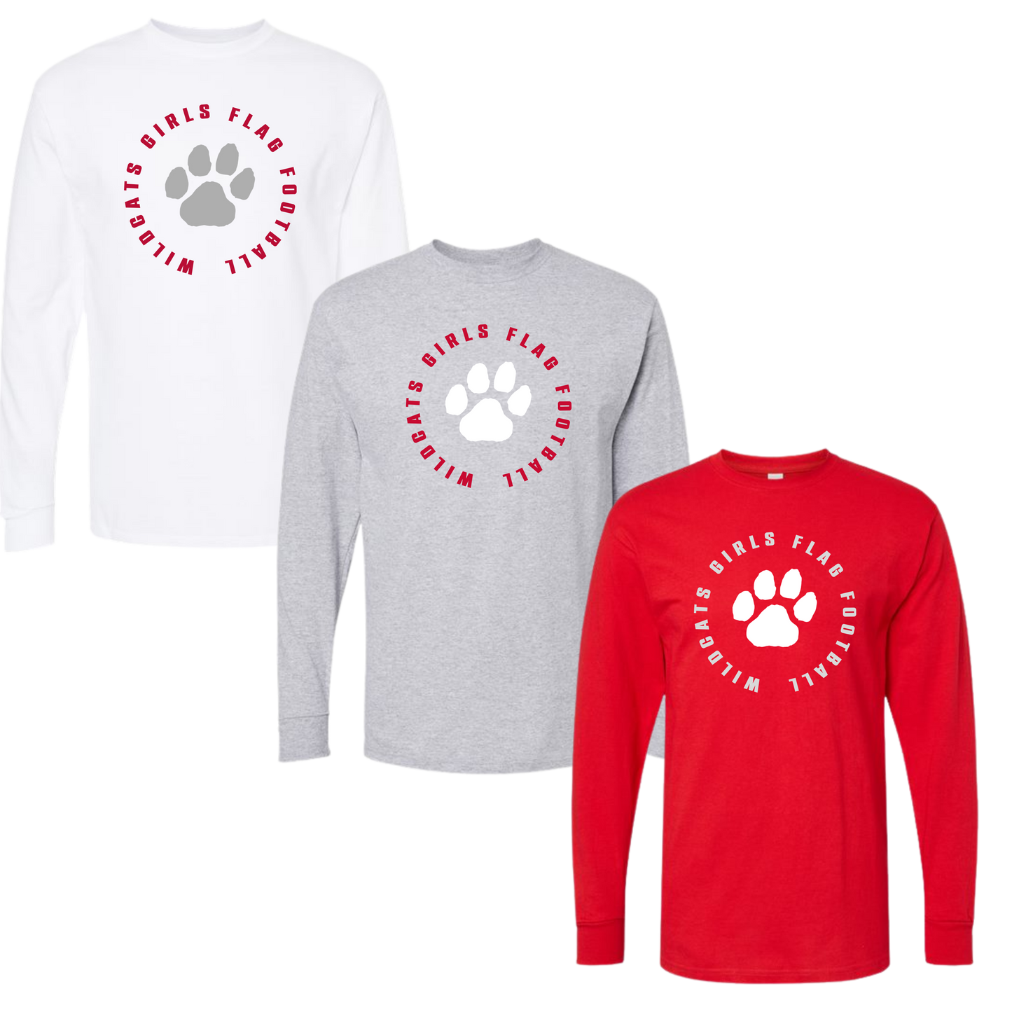CYFO Wildcats Flag LS Tee - Circle